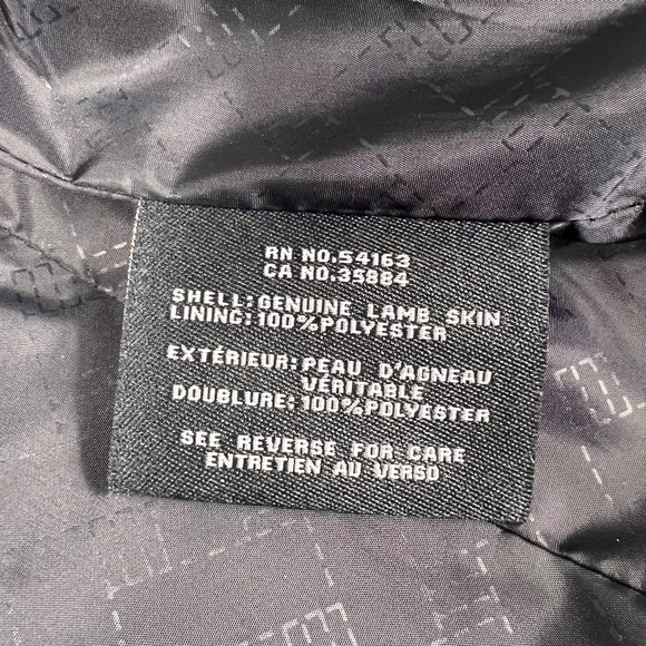 Cole Haan 100% Lambskin Full Zip Moto Jacket No Size Snap Collar Biker Grunge - Picture 8 of 11